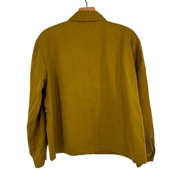 Saint Germain Paris women's size Medium chartreuse Studded  denim Jean Jacket - Picture 10 of 10